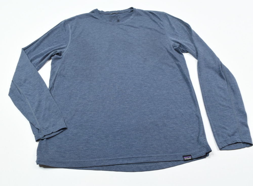 Patagonia Capilene Cool Trail Shirt Womens Medium Blue Long Sleeve Hiking
